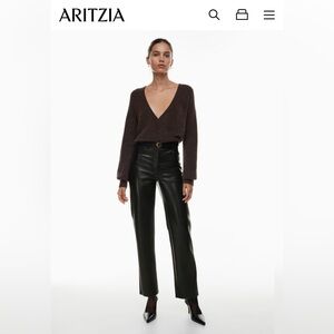 NWT Aritzia Wilfred Melina Pant - Black Size 8